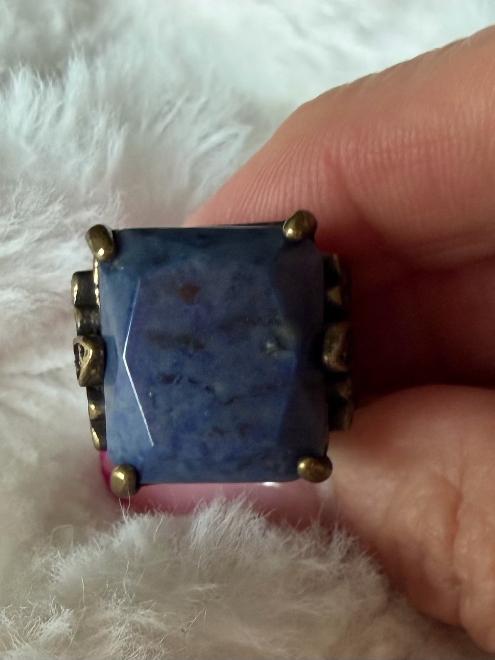 Blue Stone Statement Ring - Women's Fashion Jewelry